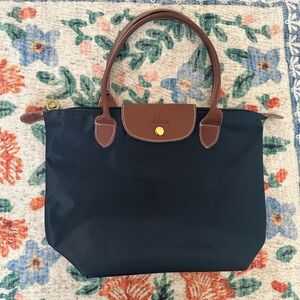 Navy Longchamp Tote Bag